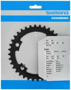 Shimano Plateau Pour FC-R7000 50/34 Dents 7 Shimano Plateau Pour FC-R7000 50/34 Dents -Vélos Soldes 105 FC R7000 34 schwarz Verpackung