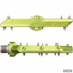 SPANK Pédales à Plateforme Spike Reboot -Vélos Soldes 20118814 Spank Spike Reboot Plattformpedale Green 4710155965814 2