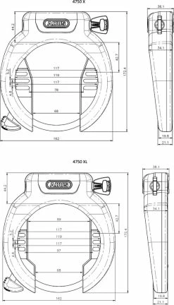 Abus Antivol De Cadre Pro Amparo 4750 SL NR -Vélos Soldes 4003318896781 Abus ProAmparo4750SL NR Rahmenschloss 3