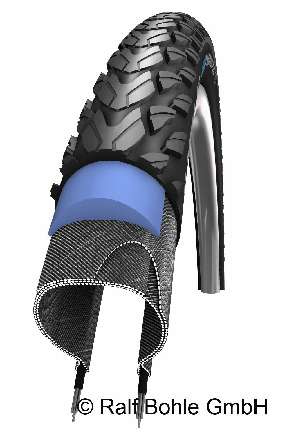 Schwalbe Marathon Plus Tour 26x1,75" Pneu à Fil 2 Schwalbe Marathon Plus Tour 26x1,75" Pneu à Fil – Image 2