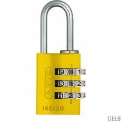 Abus 145/20 Serrure à Combinaison Lock-Tag 8 Abus 145/20 Serrure à Combinaison Lock-Tag -Vélos Soldes 46609ABUS145 20LockTagZahlenschloss gelb