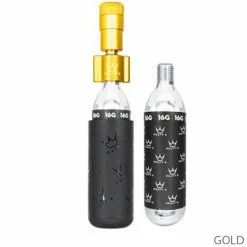 Peaty's Gonfleur De Pneu CO2 Holeshot - Road & Gravel (16g) -Vélos Soldes 5060541583825PeatysHoleshotCO2TyreInflator Road Gravel16ggold4 label
