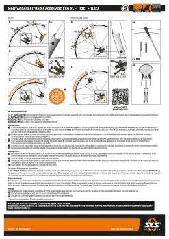 SKS Germany Kit De Garde-boue Raceblade Pro XL Noir -Vélos Soldes AB bedienungsanleitung RACEBLADE PRO XL