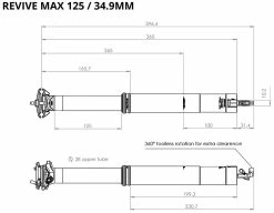 BikeYoke Tige De Selle Revive Max 34,9 Vario 10 BikeYoke Tige De Selle Revive Max 34,9 Vario -Vélos Soldes BikeYoke Ma C3 9Fe Revive Max125