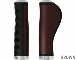 BROOKS Poignées Ergonomic Leather Grips -Vélos Soldes Brooks Ergonomic Leather Grips brown 8021890579140