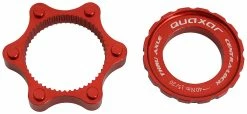Quaxar Adaptateur CNC Centerlock Pour Axe De 15/20mm -Vélos Soldes CNC Centerlock Adapter fur 1520mm Achse rot