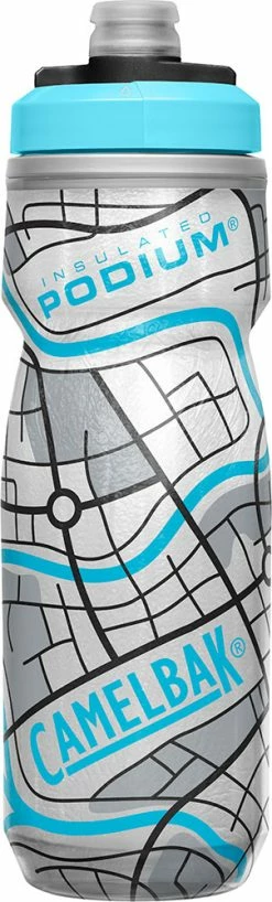 Camelbak Bouteille Isotherme Podium Chill 620 Ml édition Limitée -Vélos Soldes Camelbak Podium Chill Thermoflasche 620 ml Limited Edition grid white 3