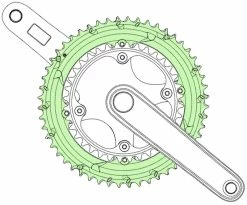 Campagnolo® Plateau Record 12 Vitesses 145mm -Vélos Soldes Campagnolo Record 12 fach Kettenblatt FC RE952 b