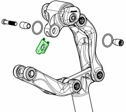 Cane Creek Kit De Bouton De Déverrouillage Thudbuster G4 LT Or -Vélos Soldes Cane Creek Thudbuster Offnungsknopf Kit Gold 840226076621 a