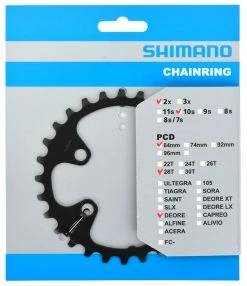 Shimano DEORE Plateau Pour FC-M6000 38/28 Dents 3 Shimano DEORE Plateau Pour FC-M6000 38/28 Dents -Vélos Soldes DEORE Kettenblatt FC M6000 BG fur 38 28 Zahne 2