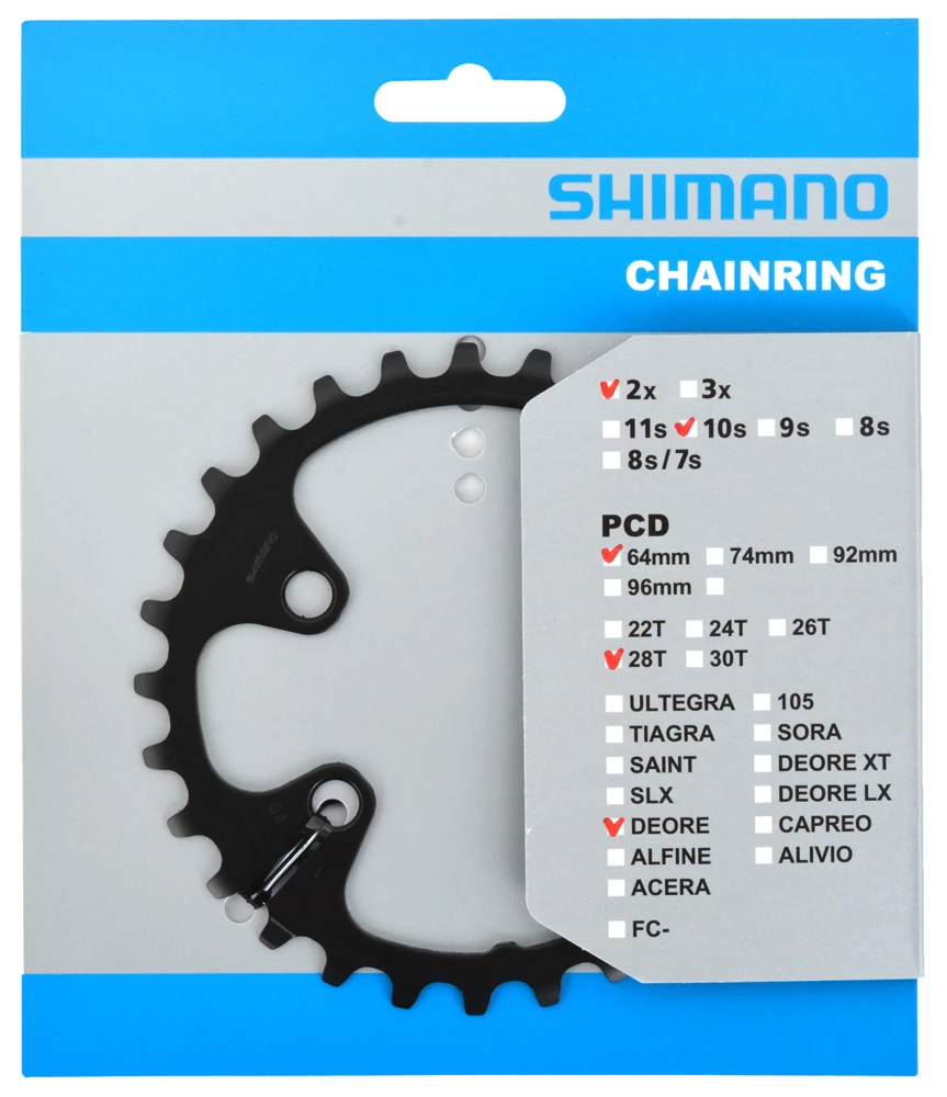 Shimano DEORE Plateau Pour FC-M6000 38/28 Dents 2 Shimano DEORE Plateau Pour FC-M6000 38/28 Dents – Image 2