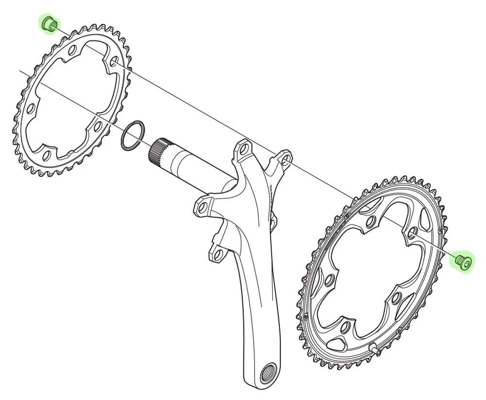 Shimano Vis De Plateau ALFINE/TIAGRA/SORA (5 Pièces) 5 Shimano Vis De Plateau ALFINE/TIAGRA/SORA (5 Pièces) – Image 5