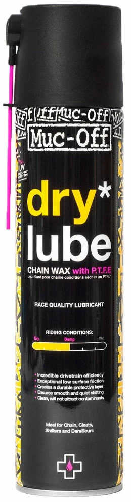 Muc-Off Dry PTFE Chain Lube Lubrifiant Pour Chaînes 750ml 1 Muc-Off Dry PTFE Chain Lube Lubrifiant Pour Chaînes 750ml