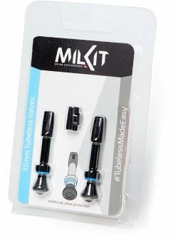MilKit Valve Pack Tubeless Valves -Vélos Soldes MilKit Valve Pack Tubeless Ventile 350XmIG1Sl0zdKR