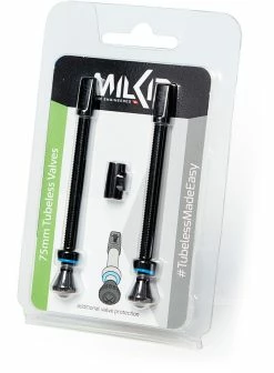 MilKit Valve Pack Tubeless Valves -Vélos Soldes MilKit Valve Pack Tubeless Ventile 75