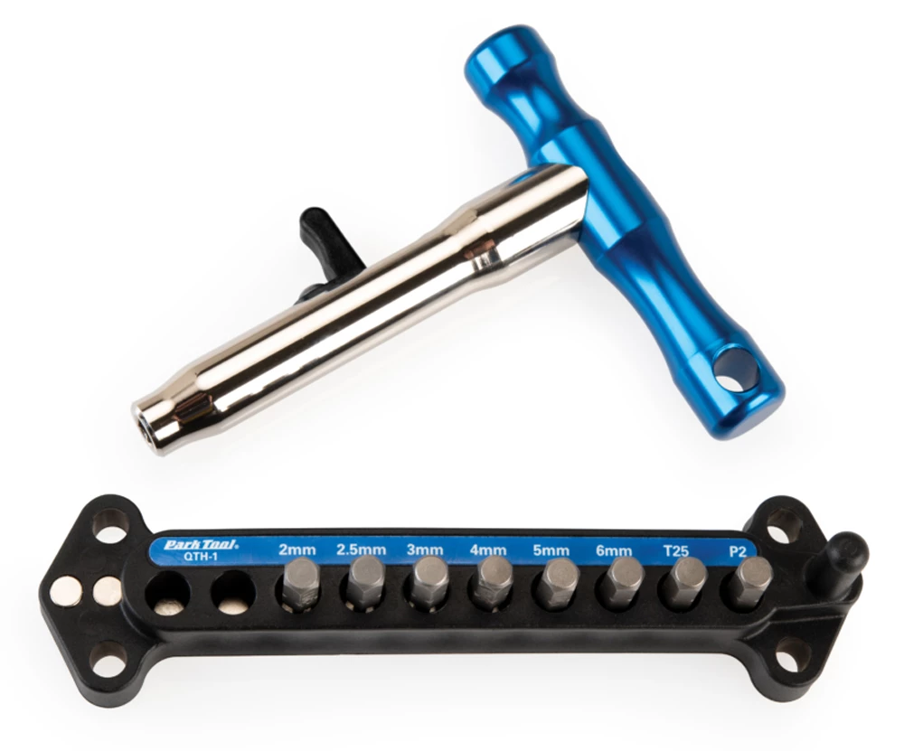 Park Tool Jeu De Clés à Embouts à Changement Rapide Avec Poignée En T, Embouts Incl. QTH-1 1 Park Tool Jeu De Clés à Embouts à Changement Rapide Avec Poignée En T, Embouts Incl. QTH-1