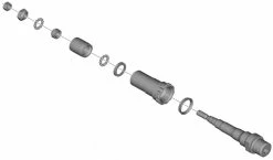 Shimano Axe De Pédale Complet Pour PD-EH500 -Vélos Soldes Pedalachse komplett PD EH500 c