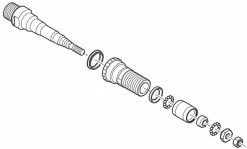 Shimano Axe De Pédale Complet Pour PD-R540/PD-RS500 -Vélos Soldes Pedalachse komplett PD R540 c