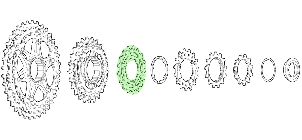 Shimano Pignon 17 Dents Pour CS-M771-10 BJ/BK 2 Shimano Pignon 17 Dents Pour CS-M771-10 BJ/BK – Image 2