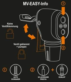SKS Germany Tête De Pompe MV Easy -Vélos Soldes SKS GERMANY MV Easy Pumpenkopf 11684 d