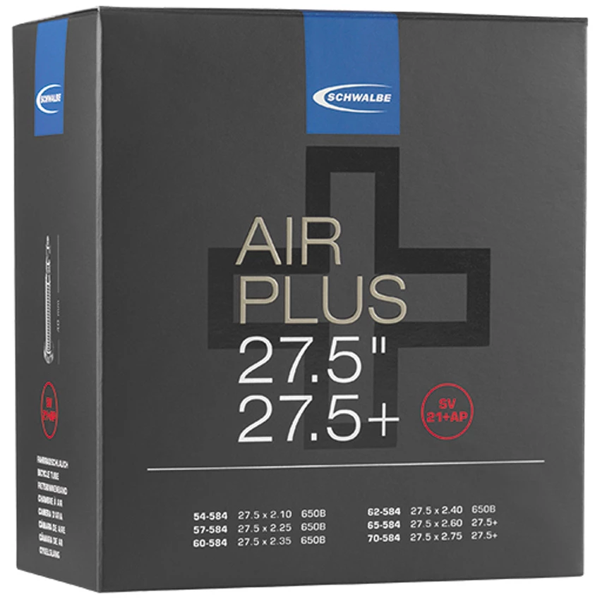 Schwalbe Chambre à Air AIR Plus SV21+AP 27,5 1 Schwalbe Chambre à Air AIR Plus SV21+AP 27,5