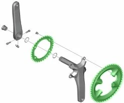 Shimano 105 Plateau Pour FC-R7100 50/34 Dents 9 Shimano 105 Plateau Pour FC-R7100 50/34 Dents -Vélos Soldes Shimano 105 Kettenblatt fur FC R7100