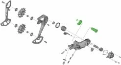 Shimano Unité D'axe Pour Support De Dérailleur RD-M6100 -Vélos Soldes Shimano Achseinheit fur RD M6100 Schaltwerk Halter Y3HK98010 c