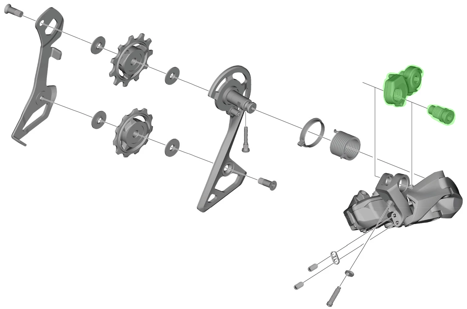Shimano Unité D'axe Pour Support De Dérailleur RD-R8050 2 Shimano Unité D'axe Pour Support De Dérailleur RD-R8050 – Image 2