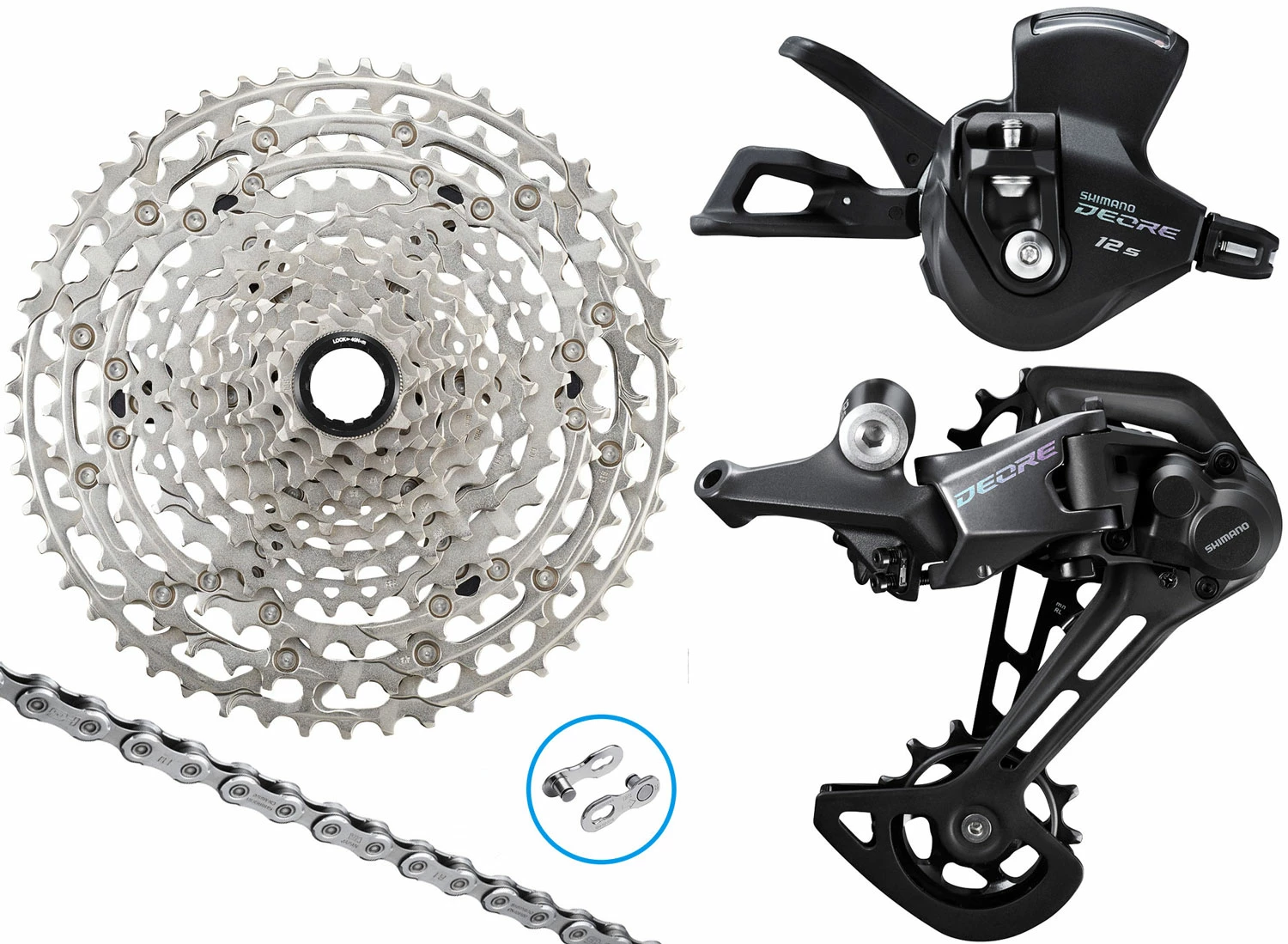 Shimano DEORE M6100 Kit De Mise à Niveau 1x12 Vitesses 10-51 I-Spec EV 1 Shimano DEORE M6100 Kit De Mise à Niveau 1x12 Vitesses 10-51 I-Spec EV