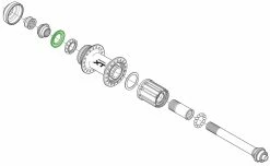 Shimano Bague D'étanchéité Pour Moyeu De Roue Arrière -Vélos Soldes Shimano Dichtring fur Hinterradnabe Y26D10000 b