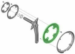 Shimano FC-T6010 Plateau 48T Pour Garde-Chaîne -Vélos Soldes Shimano FC T6010 Kettenblatt 48 Zahne fur Kettenschutzring