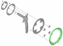 Shimano Garde-chaîne Pour FC-T8000 -Vélos Soldes Shimano Kettenschutzring fur FC T8000 Y1VL98030 c