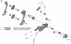 Shimano Unité D'axe Pour Support De Dérailleur RD-M5120/4120 -Vélos Soldes Shimano RD M5120 4120 Achseinheit fur Schaltwerk Halter a