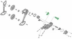 Shimano Unité D'axe Pour Support De Dérailleur RD-M7100/7120 -Vélos Soldes Shimano RD M7100 7120 Achseinheit fuer Schaltwerk Halter Y3FY98020 b