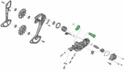 Shimano Unité D'axe Pour Support De Dérailleur RD-M8100/8120 -Vélos Soldes Shimano RD M8100 8120 Achseinheit fuer Schaltwerk Halter Y3FW98020 b