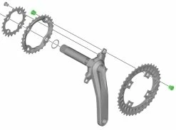 Shimano SLX Vis De Plateau Pour FC-M7000/M672 (4 Pièces) -Vélos Soldes Shimano SLX Kettenblattschrauben fur FC M7000 M672 4 Stuck Y1NW98030 b