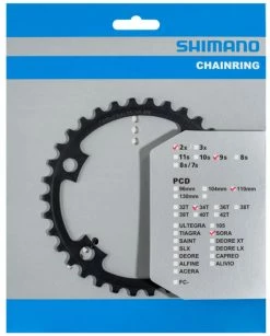 Shimano SORA FC-R3000/FC-3550 Plateau De Chaîne 7 Shimano SORA FC-R3000/FC-3550 Plateau De Chaîne -Vélos Soldes Shimano SORA FC R3000 34 Zahne MP Y1VC34000