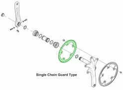 Shimano ALFINE Plateau De Pédalier Pour FC-S501 -Vélos Soldes Shimano Alfine Kettenblatt FC S501 Single Chain Guard TypeaS4BGFv3lnSzr