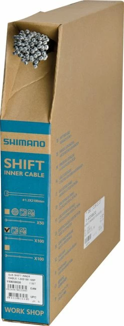 Shimano Câble De Commande En Acier Inoxydable SUS 1,2mm X 2100mm (boîte De 100)