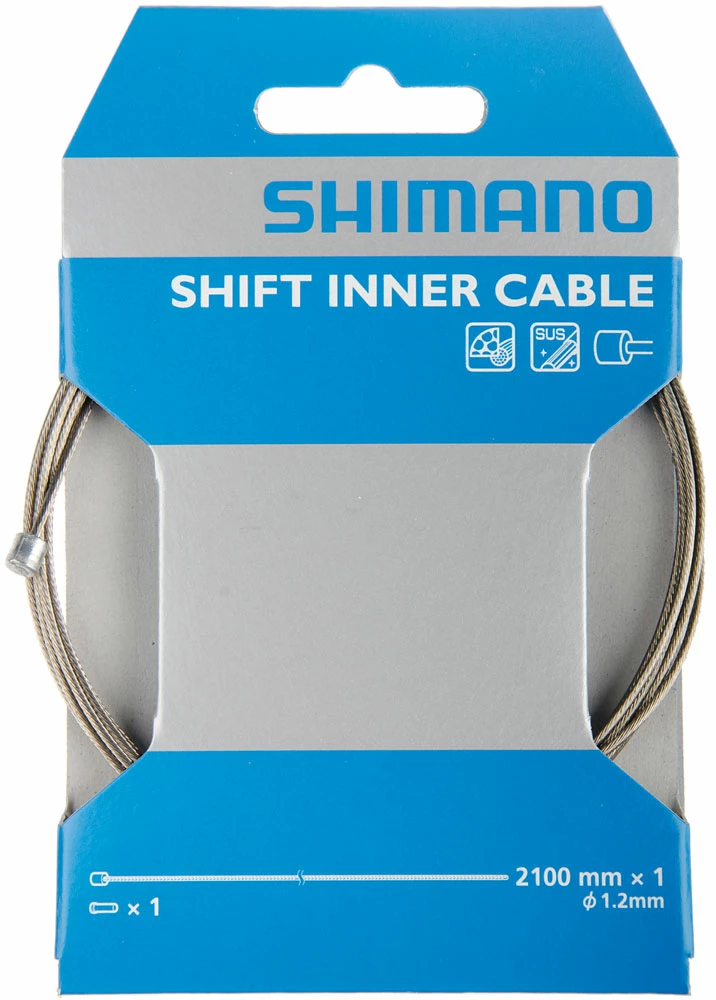Shimano Câble Intérieur De Changement De Vitesse En Acier Inoxydable SUS 1.2mm X 2100mm 1 Shimano Câble Intérieur De Changement De Vitesse En Acier Inoxydable SUS 1.2mm X 2100mm