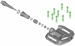 Shimano Pins De Rechange Pour PD-GR500/M820/MX80 (9 Pièces) -Vélos Soldes Shimano Ersatzpins fur PD GR500 YL8798010 c