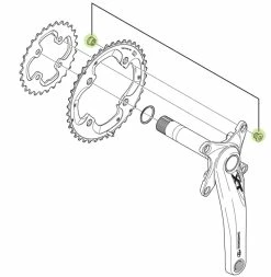 Shimano Vis De Plateau Pour FC-M785 -Vélos Soldes Shimano Kettenblattschrauben FC M785 aussen Y1ML98010 c