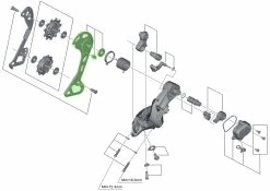 Shimano Plaque Extérieure Pour RD-M8000 -Vélos Soldes Shimano Kettenleitblech Aussen fur RD M8000