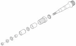 Shimano Axe De Pédale Complet Pour XTR PD-M9000/9020 Gauche 5 Shimano Axe De Pédale Complet Pour XTR PD-M9000/9020 Gauche -Vélos Soldes Shimano Pedalachse komplett fur XTR PD M9000 9020 links Y46X98020 c