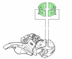 Shimano Douilles De Réduction 28,6mm Pour Collier De Dérailleur Avant -Vélos Soldes Shimano Reduzierhulsen fur Umwerferschelle