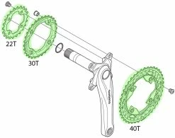 Shimano Plateau SLX / DEORE Pour FC-M672/M622/M612 -Vélos Soldes Shimano SLX DEORE Kettenblatt FC M672 M622 M612 20036751 dtSvJn0b5xassc