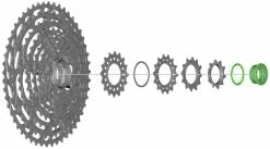 Shimano Bague De Fermeture Avec Bague D'espacement Pour CS-M9100 -Vélos Soldes Shimano Verschlussring mit Distanzring fuer CS M9100 Y1X498010 c