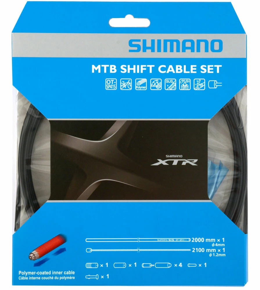 Shimano Jeu De Câbles De Changement De Vitesse XTR OT-SP41 1 Vitesse En Polymère 1 Shimano Jeu De Câbles De Changement De Vitesse XTR OT-SP41 1 Vitesse En Polymère