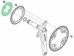 Shimano DEORE Plateau Pour FC-M590/591/532 22 Dents -Vélos Soldes Shimano Y1J822000