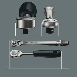 Wera 8004 C Cliquet Zyklop Metal Avec Levier D'inversion, à Carré 1/2" 7 Wera 8004 C Cliquet Zyklop Metal Avec Levier D'inversion, à Carré 1/2" -Vélos Soldes Wera 8004 C Zyklop Metal Knarre 4013288174062 1